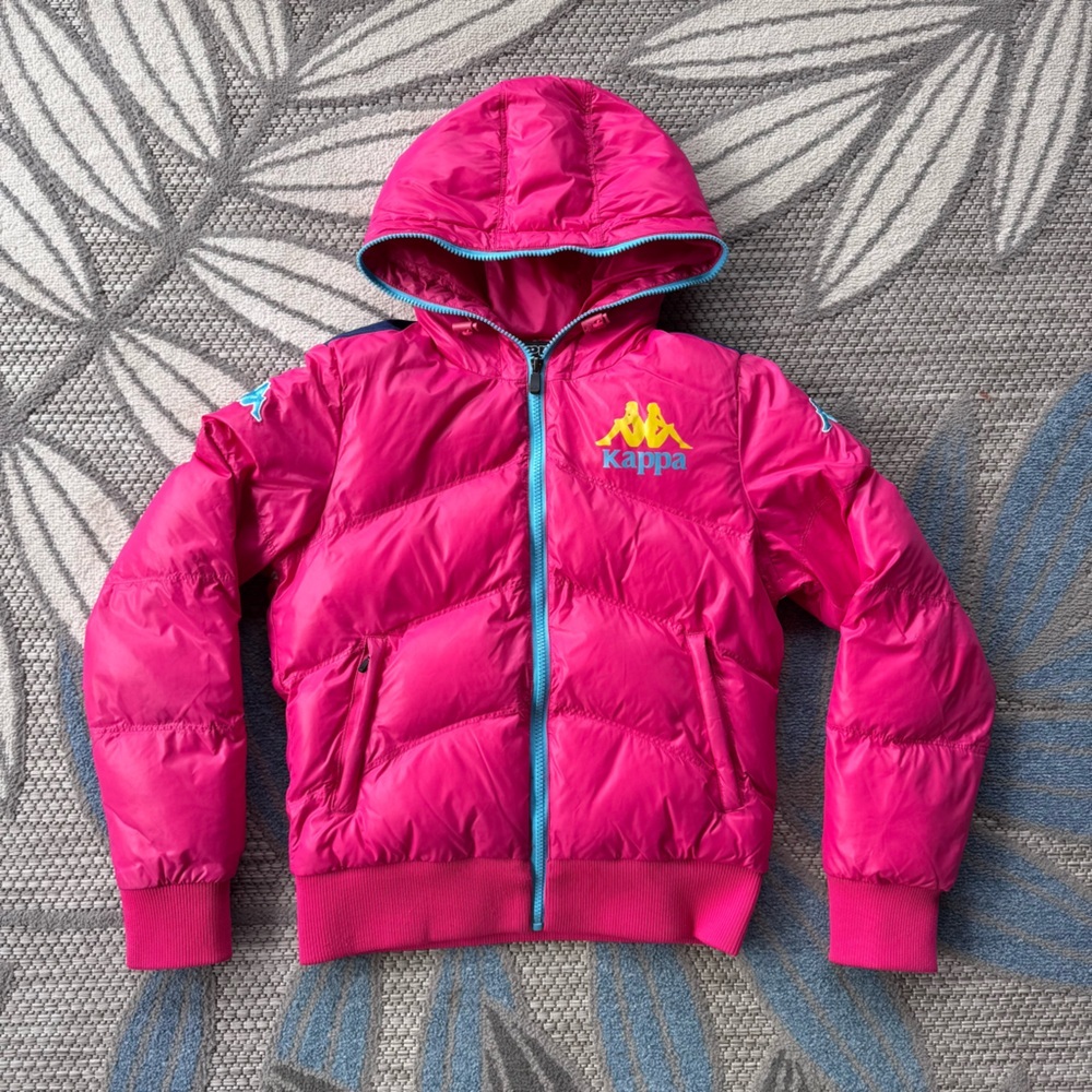 Kappa Youth Girls Ski Puffer Winter Hooded Jacket Size Medium‎ Pink